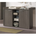Commode à langer contemporaine bouleau gris Luciane