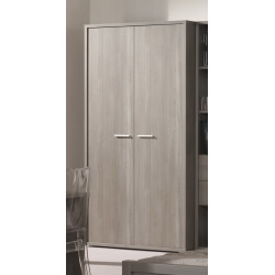 Armoire enfant contemporaine 102 cm bouleau gris Luciane