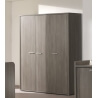 Armoire enfant contemporaine 150 cm bouleau gris Luciane