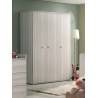 Armoire 3 portes contemporaine frêne gris Anna