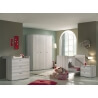 Armoire 3 portes contemporaine frêne gris Anna