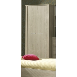Armoire 2 portes contemporaine chêne clair Fanny