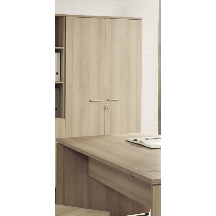 Armoire de bureau 2 portes contemporaine chêne sable Rinaldo