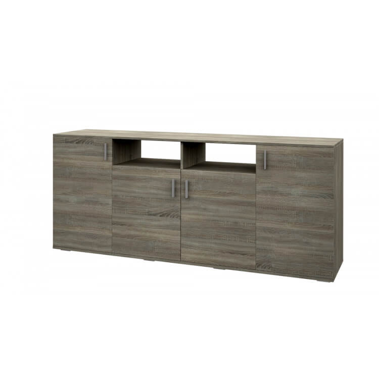 Buffet/bahut 220 cm contemporain chêne truffier Anastasia