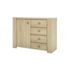 Buffet/bahut 115 cm contemporain chêne clair Mirage