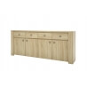 Buffet/bahut 220 cm contemporain chêne clair Mirage