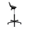 Siège d'atelier ergonomique assis-debout en PU noir Starly