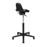 Siège d'atelier ergonomique assis-debout en PU noir Starly
