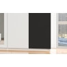 Armoire design 5 portes coloris blanc/noir Louana