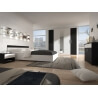 Chambre adulte design coloris blanc/noir Louana