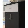 Chambre adulte design coloris blanc/noir Louana