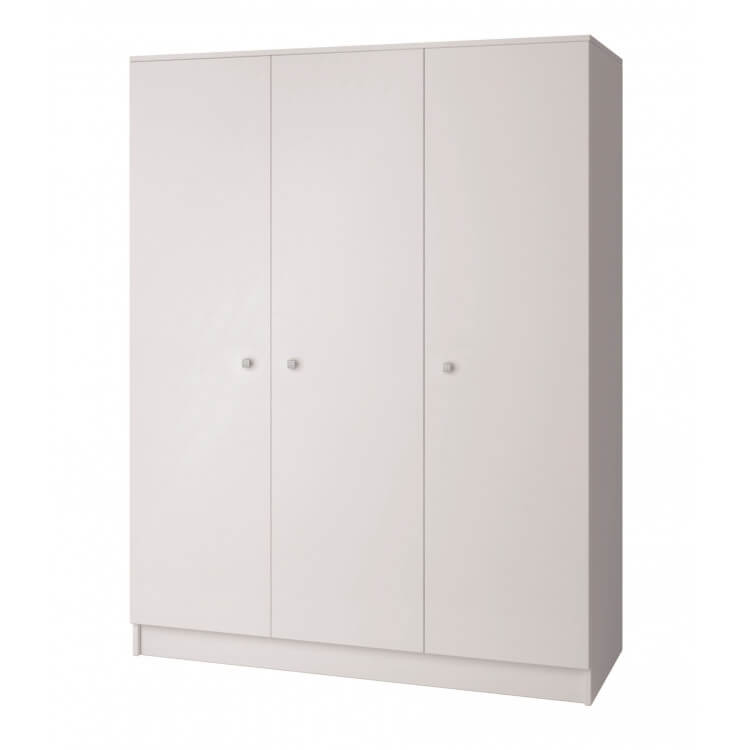 Armoire contemporaine 3 portes blanche Mika