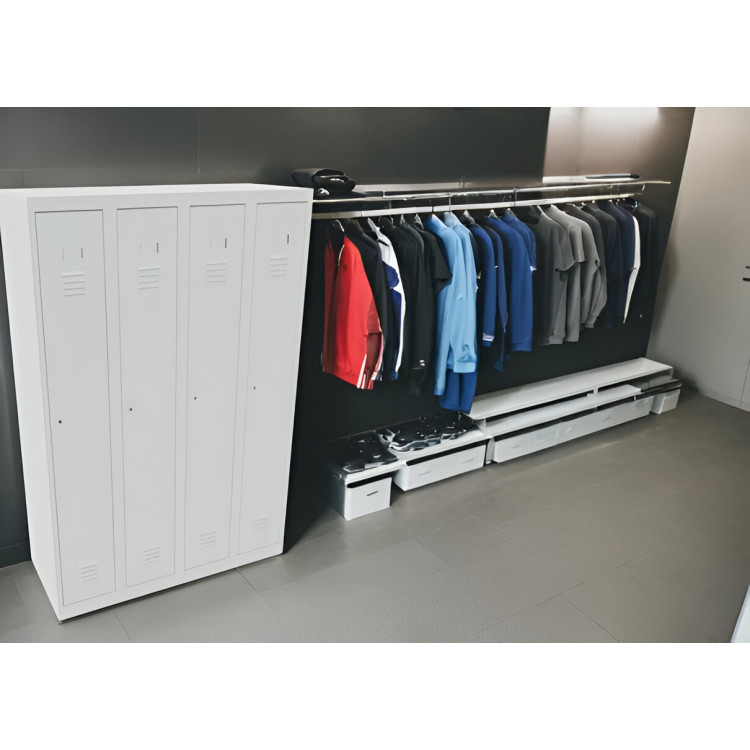 Vestiaire métallique industriel 4 modules Alby