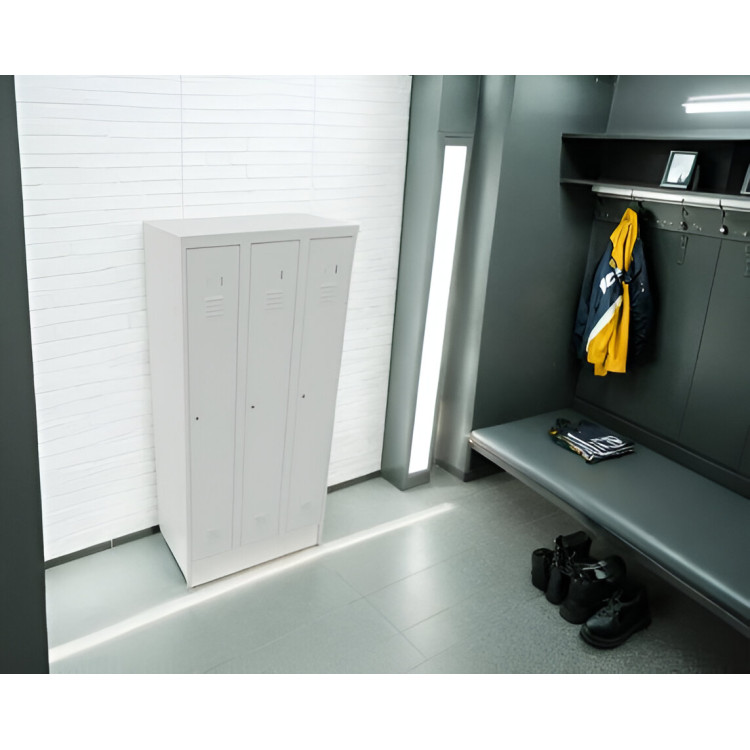 Vestiaire métallique industriel 3 modules Alby