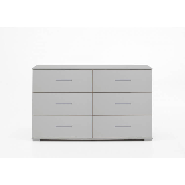 Commode design 6 tiroirs coloris blanc alpin Mavrick