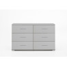 Commode design 6 tiroirs coloris blanc alpin Mavrick