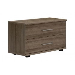 Chevet contemporain 2 tiroirs chêne montana (lot de 2) Canary