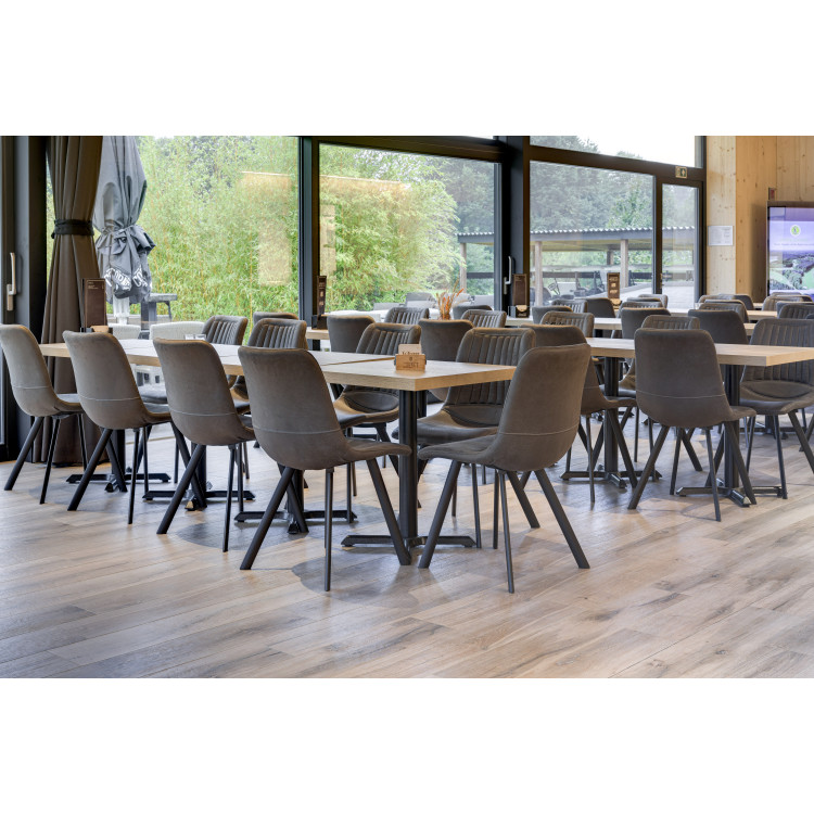 Pied de table de restaurant 56x56 en métal noir Sybil
