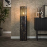 Lampadaire industriel H 120 cm en métal brun noir Cyriel