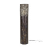 Lampadaire industriel H 120 cm en métal brun noir Cyriel