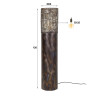 Lampadaire industriel H 120 cm en métal brun noir Cyriel