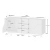 Buffet/bahut moderne 220 cm ardoise/érable Alienor
