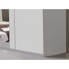 Armoire design 5 portes 225 cm blanc alpin/chrome brillant Bella