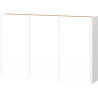 Meuble d'entrée suspendu moderne H 87 cm blanc/chêne Lidy