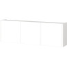 Meuble TV suspendu moderne 138 cm blanc Rosana