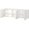 Meuble TV suspendu moderne 138 cm blanc Rosana