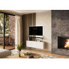 Meuble TV suspendu moderne 138 cm blanc Rosana
