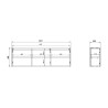 Meuble TV suspendu moderne 138 cm blanc Rosana