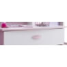 Commode enfant contemporaine 3 tiroirs avec miroir blanche et rose Melusine