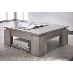 Table basse contemporaine chêne champagne Guerda