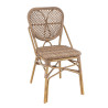 Chaise de bistrot empilable d'extérieur imitation rotin Dana