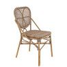 Chaise de bistrot empilable d'extérieur imitation rotin Dana