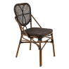 Chaise de bistrot empilable d'extérieur imitation rotin Dana