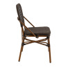 Chaise de bistrot empilable d'extérieur imitation rotin Dana
