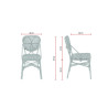 Chaise de bistrot empilable d'extérieur imitation rotin Dana