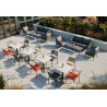 Fauteuil de terrasse d'extérieur empilable en aluminium Martha