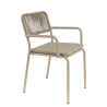 Fauteuil de terrasse d'extérieur empilable en aluminium Martha