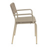 Fauteuil de terrasse d'extérieur empilable en aluminium Martha
