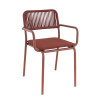 Fauteuil de terrasse d'extérieur empilable en aluminium Martha