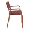 Fauteuil de terrasse d'extérieur empilable en aluminium Martha