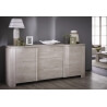 Buffet/bahut contemporain 2 portes/3 tiroirs chêne champagne Guerda