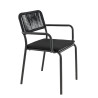 Fauteuil de terrasse d'extérieur empilable en aluminium Martha