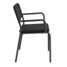 Fauteuil de terrasse d'extérieur empilable en aluminium Martha
