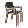 Fauteuil de terrasse d'extérieur empilable en aluminium Martha