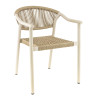Chaise de terrasse d'extérieur empilable en tressage cordé Davida