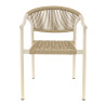 Chaise de terrasse d'extérieur empilable en tressage cordé Davida